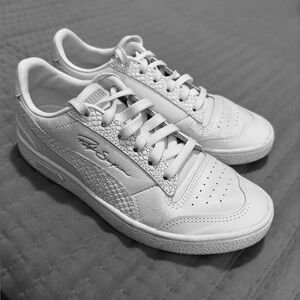 Puma Ralph Sampson Le Snake White Trainers Sneakers Womens Leather Low Top EUC 7